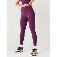 Gym + Coffee Womens Training Lotus Chevron 7/8 Leggings - Burgundy