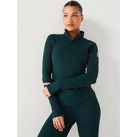 Gym + Coffee Women'S Training Relentless 1/4 Zip Top - Green