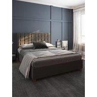 Dorel Home Emily Double Linen Upholstered Bed