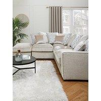 Very Home Elsa Left Hand Scatter Back Corner Chaise With Footstool