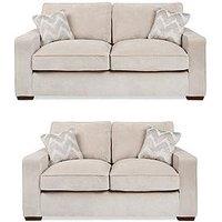 Very Home Jenna 3 Seater + 2 Seater Fabric Sofas (Buy & Save!)