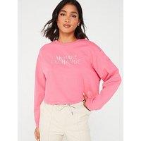 Armani Exchange Stud Logo Sweat - Pink