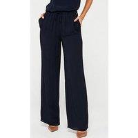 Armani Exchange Wide Leg Trouser - Navy