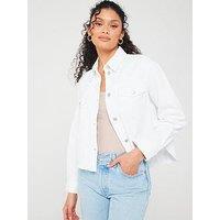 Armani Exchange Logo Back Denim Jacket - White