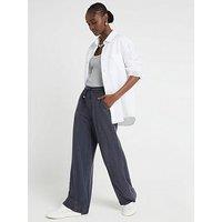 River Island Wide Leg Trousers - Navy