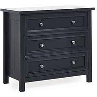 Julian Bowen Maine 3 Drawer Wide Chest - Black