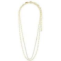 Pilgrim Rowan Necklace, 2-In-1, Gold-Plated