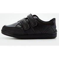 V By Very New Younger Boys Leather Twin Strap Wide Fit School Shoe