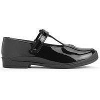 Start-Rite Spellbound Girls Black Patent Leather T Bar School Shoes