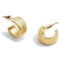 Katie Loxton Ciana Waterproof Gold Snake Huggie Hoop Earrings