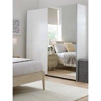 Very Home Nico 190 Cm 2 Door Sliding Mirrored Wardrobe - White