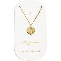 Katie Loxton Happiness - Antique Coin Necklace - Gold Coated - 45Cm + 5Cm Extender