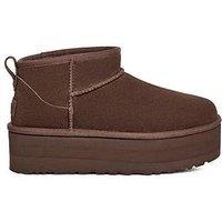 Ugg Womens Classic Ultra Mini Platform Boots - Burnt Cedar