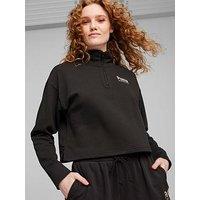 Puma Women'S Team Half Zip Crew Tr - Black