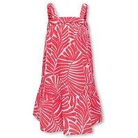 Only Kids Girls Mexicana Palm Print Dress - Tofu Mexicana Palm