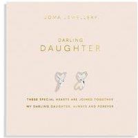 Joma Jewellery Forever Yours Darling Daughter Earrings In Silver Plating