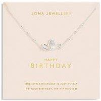 Joma Jewellery Forever Yours Happy Birthday Necklace In Silver Plating