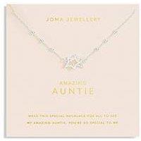 Joma Jewellery Forever Yours Amazing Auntie Necklace In Silver Plating