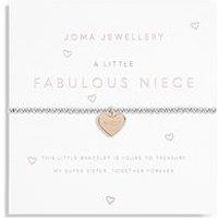 Joma Jewellery Childrens A Little Fabulous Niece Bracelet In Silver And Rose Gold Plating