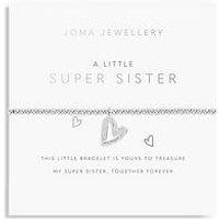Joma Jewellery Childrens A Little Super Sister Bracelet In Silver Plating