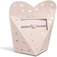 Joma Jewellery Childrens From The Heart Gift Box Birthday Girl In Silver Plating