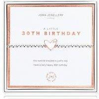 Joma Jewellery Beautifully Boxed A Little Happy 30Th Birthday Bracelet In Silver Plating