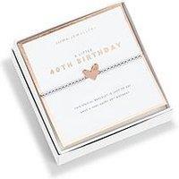 Joma Jewellery Beautifully Boxed A Little Happy 40Th Birthday Bracelet In Silver Plating