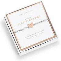 Joma Jewellery Beautifully Boxed A Little Happy 21St Birthday Bracelet In Silver Plating