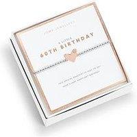 Joma Jewellery Beautifully Boxed A Little Happy 60Th Birthday Bracelet In Silver Plating