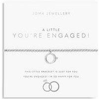 Joma Jewellery A Little , You'Re Engaged! , Silver , Bracelet , 17.5Cm Stretch