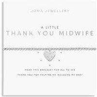 Joma Jewellery A Little Thank You Midwife Bracelet In Silver Plating