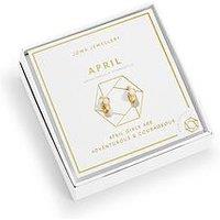 Joma Jewellery Birthstone Hoop Earrings In Gold Plating