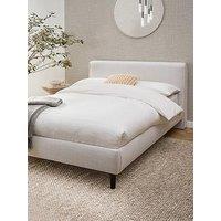 Michelle Keegan Home Carla Fabric Bed Frame With Mattress Options (Buy & Save!) - Natural