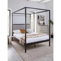 Very Home Hampton 4 Poster Metal Bed Frame With Mattress Options (Buy & Save!) - Fsc Certified - Bed Frame With Microquilt Mattress