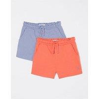 Fatface Girls 2 Pack Jersey Shorts - Coral Pink