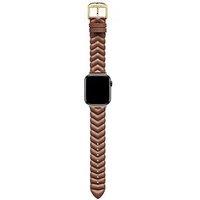 Ted Baker Tan Brown Chevron Leather Apple Watch Strap (38/40Mm)