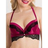 Lovehoney Satin Romance Purple Push-Up Bra - Purple