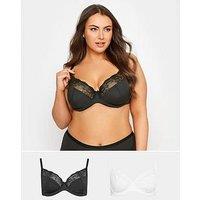 Yours 2 Pack Non Pad Uw Bra - Black