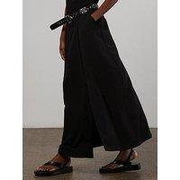 Religion Tailored Maxi Skirt With Pockets And Splits - Black