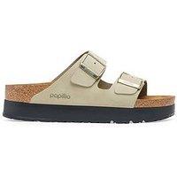 Birkenstock Papillio Arizona Flex Platform Nubuck Leather Sandals - Eucalyptus