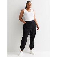 New Look Curves Black Beethoven Cuffed Cargo
