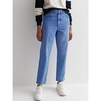 New Look Blue Slim Fit Denim Mom Jeans