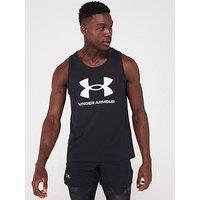 Under Armour Men'S Training Sportstyle Logo Tank - Black/White