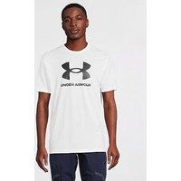 Under Armour Mens Training Sportstyle Logo T-Shirt - White/Black