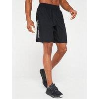 Under Armour Men'S Training Woven Wordmark Shorts - Black/White