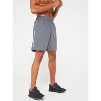 Under Armour Men'S Training Woven Wordmark Shorts - Grey/White