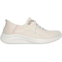 Skechers Wide Fit Ultra Flex 3.0 Engineered Stretch Knit With Air-Cooled Memory Foam - Natural/Periwinkle