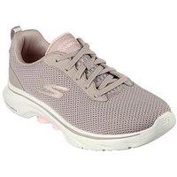 Skechers Go Walk 7 Basic Athletic Mesh Lace Up - Taupe