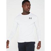 Under Armour Men'S Training Sportstyle Left Chest Logo Long Sleeve T-Shirt - White/Black
