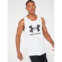 Under Armour Men'S Training Sportstyle Logo Tank - White/Black